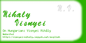 mihaly visnyei business card